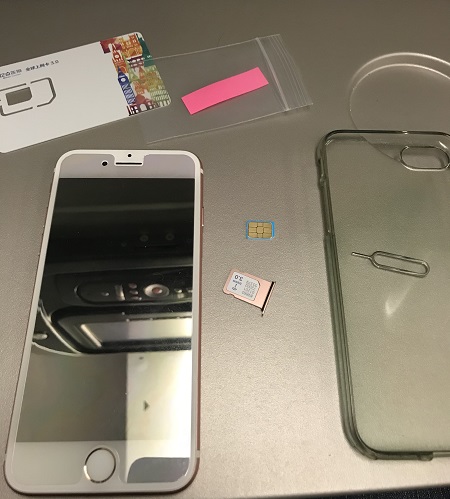 機内でSIMカードの差し替え 機内でSIMカードの差し替え