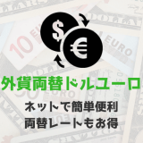 ネットで簡単便利な外貨両替ドルユーロは両替レートもお得だった！！