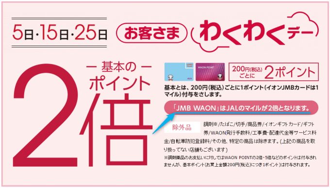 ギフトカード(POSA)・水道光熱費・税金・タバコ・ハガキなどミニストップでJMB WAON払いできるものは全てJALマイルが貯まる！