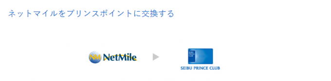 ネットマイルをプリンスポイントに交換する