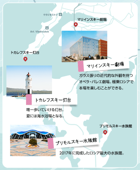 ウラジオストクの観光地図