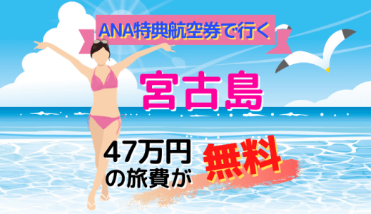 【国内旅行のお得技】47万円の沖縄旅行が無料(^ ^)v｜ANA特典航空券で行く宮古島を予約しました